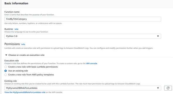 Lambda FindBy Settings