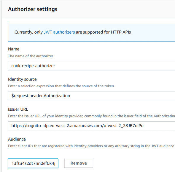 authorizer settings