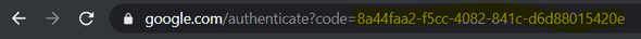 google redirect auth code